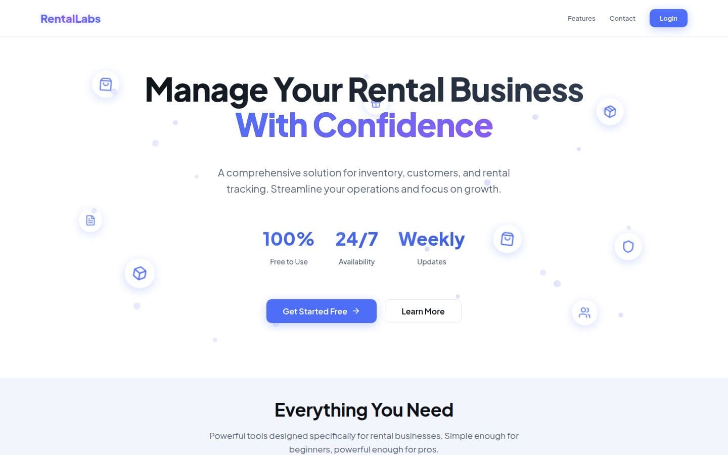 RentalLabs website designed and developed by FutureBytes