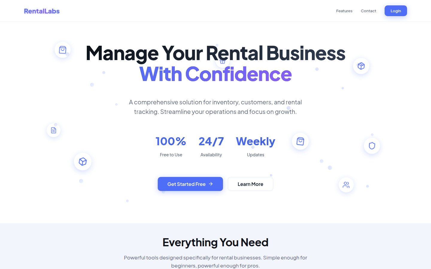 RentalLabs website designed and developed by FutureBytes
